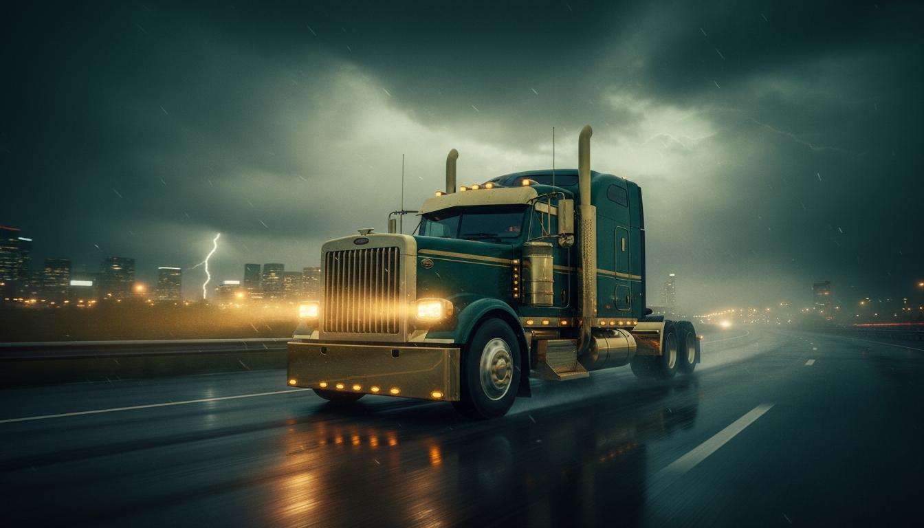 Venus Freightways Truck on Highway